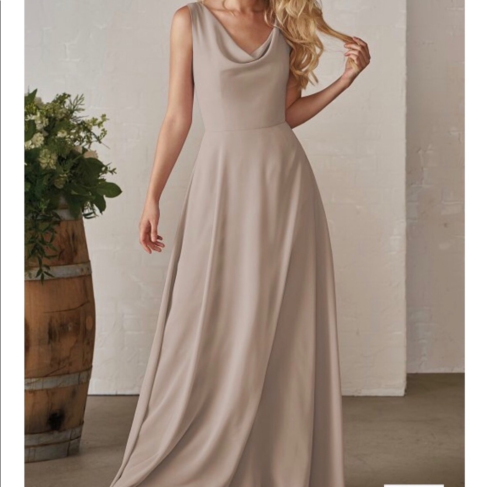 Nude bridesmaid dress